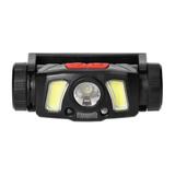 Latarka czołowa/światło rowerowe LED COB + XPG z akumulatorem Li-ion 1200 mAh, czujnik ruchu