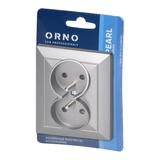 Gniazdo podwójne podtynkowe 2x2P+Z Pearl, 16A, 250V, PT-6 P, antracyt