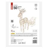 Dekoracja 50 LED renifer z saniami, 47 cm, złoty, 3x AA ciepła biel, IP20, timer DCFC28 EMOS
