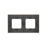 Simon 54 Nature Ramka 2-krotna Nature-Metal SATYNOWY BLASK IP20/IP44* (*IP44-należy zastosować zestaw uszczelek DUN2) DRN2/79 KONTAKT