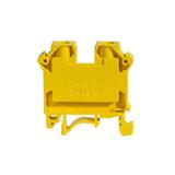 ZSG1-6.0Nz ,  Złączka szynowa gwintowa, seria NOWA, 6,0 mm2, TS 35, 1 tor, żółty