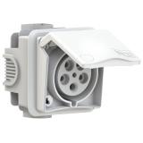 GNIAZDO ZABUDOWANE SERIA DESIGN IP44 gniazdo podtynkoweprzelotowe 32A 3P+Z+N 400V 895-6v PCE