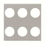 POKRYWA PRZYCISKU 3/6 KNX -KNX-SREBRNY