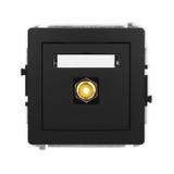 DECO Mechanizm gniazda pojedynczego RCA (typu cinch - żółty, pozłacany) czarny mat