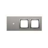Simon 54 Touch Panel dotykowy S54 Touch 3 moduły 1 pole dotykowe + 2 otwory na osprzęty S54 srebrna mgła DSTR3100/71 KONTAKT