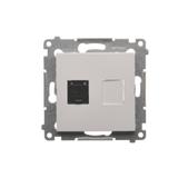 Simon 54 Gniazdo komputerowe pojedyncze RJ45 kategoria 6 z przesłoną przeciwkurzową biały