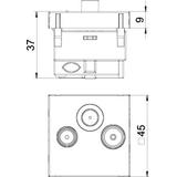 ANT-3SD AL1, Gniazdo antenowe, Radio-TV-SAT