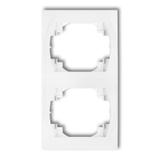 LOGO Ramka pionowa podwójna biała