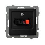 AS Gniazdo głośnikowe pojedyncze - kolor czarny metalik GG-1G/m/33