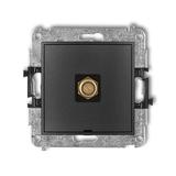 ICON Mechanizm gniazda antenowego pojedynczego typu F (SAT) pozłacany, bez pola opisowego grafitowy