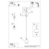 Sollux Lampa wisząca ALINO 1 czarna SL.1141