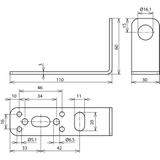 Element mocujący narożny 110x60x30 mm do ograniczników DEHNgate