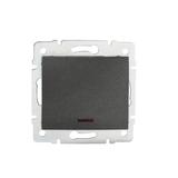 LOGI Łącznik jednobiegunowy z LED śrubowy 10AX 250V grafit 021110141 25256 KANLUX