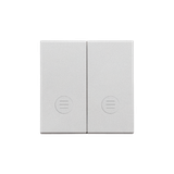 Simon 55 Klawisz podwójny z oczkami do: SW5L2M SW6/2L2M SW7/2L2M Aluminium mat TKW5L2/143 KONTAKT