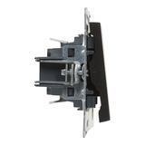 SUNO - Przycisk pojedynczy - 6 A - 250 V~ - zaciski automatyczne, Czarny, Legrand