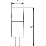 Kapsułka LED 2,4W=28W 300lm / 2700K barwa ciepła LEDcapsuleLV 2,4-28W G4micro 827 Kapsułki LED PHILI
