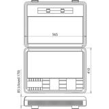 Kufer z tworzywa sztucznego 565x410x170 mm, pusty, na zestaw uziemiaczy