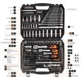 Zestaw kluczy 220 elementów 1/2", 3/8", 1/4"