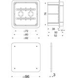 Puszka podtynkowa Pp/t 1 (76x76x52) 11.1 46033 OPATÓWEK