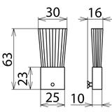 Pędzel zapasowy do dysz 40 mm (3 szt.)