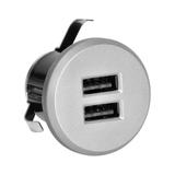 Ładowarka 2xUSB (typ A, 3,4A) wpuszczana w blat, srebrna OR-GM-9019/G ORNO