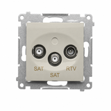 Simon 54 Gniazdo antenowe SAT-SAT-RTV satelitarne podwójne DASK2.01/42