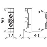 Zacisk do przewodu PE, 16 mm2, na szynę
