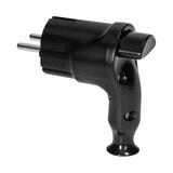 Wtyczka kątowa Uni-Schuko z wypychaczem 16A/250V, czarna TP-05/CZARNY ORNO