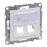 Suno Adapter Systimax Podwójny Biały 721146 LEGRAND