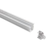 PROFILO D SET-FR Profil do taśmy LED 1m z kloszem szronionym i zaślepkami (2 szt.) PROFILO D SET-FR