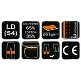 Spodnie robocze, rozmiar LD/54, odpinane kieszenie i nogawki