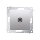 Simon 54 Gniazdo antenowe TV pojedyncze Do instalacji indywidualnych srebrny mat