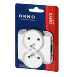 Gniazdo podwójne podtynkowe 2x2P+Z Onyx, 16A, 250V, PT-6OR, biały OR-OE-7506/W ORNO