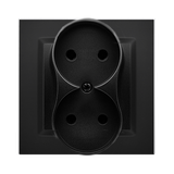 Simon 10 WC-GX2XXXX-01-49XX Gniazdo bez uziemienia podwójne, monoblok, 16A, 250V ,