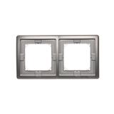 Simon Basic Standard Ramka 2-krotna do wersji bryzgoszczelnej IP44 z kompletem uszczelek stal inox BMR2B/21 KONTAKT