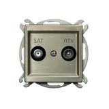 SONATA NOWE SREBRO Gniazdo antenowe RTV-SAT końcowe kolor nowe srebro GPA-RMS/m/44 OSPEL