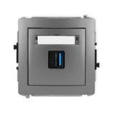 DECO Gniazdo pojedyncze USB A-A 3.0 grafitowy 11DGUSB-5 KARLIK