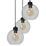 Milagro lampa wisząca Sofia Clear 3xE27 czarna MLP6582