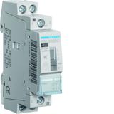 Stycznik modułowy cichy z możliwością sterowania ręcznego 24V DC 2Z 25A POLO ERD225SDC HAGER