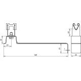 Wspornik dachowy z DEHNgrip, stal nierdzewna NIRO