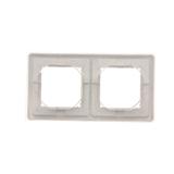 Simon Basic Standard Ramka 2-krotna do wersji bryzgoszczelnej IP44 z kompletem uszczelek stal inox BMR2B/21 KONTAKT