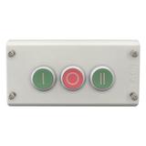M22-I3-M1 Kaseta sterownicza 3-otworowa z przyciskami zielony/czerwony/zielony IP65 216532 EATON