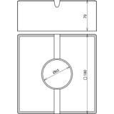 Podstawa betonowa DEHNiso-DLH 180x180x70 mm, 4,6 kg, beton C35/45