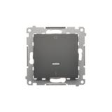 Simon 54 Łącznik dwubiegunowy z podświetleniem LED 10A 250V szybkozłączka czarny DW2L.01/49 KONTAKT