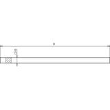 Rdzeń szyny R15, 10x10x398 mm, Ms/gal Sn
