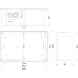 Puszka Podtynkowa Elewacyjna Hermetyczna Ppt-EH250 INOX 64.250 OPATÓWEK