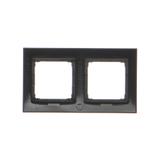 Simon 54 Premium Ramka 2-krotna PREMIUM do puszek karton-gips IP20 / IP44 czarny DRK2/49 KONTAKT