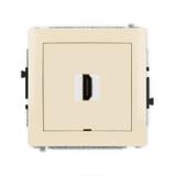 DECO Mechanizm gniazda pojedynczego HDMI 2.0, bez pola opisowego beżowy