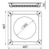 UGD55 350-3R9R, Puszka podpodłogowa SYSTEM 55