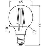 Żarówka LED Vintage 1906 LED CL P FIL GOLD 35 non-dim 4W/825 E14 4058075293496 LEDVANCE